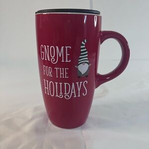 St. Nicholas Square Red Gnome Mug “Gnome for the Holidays”